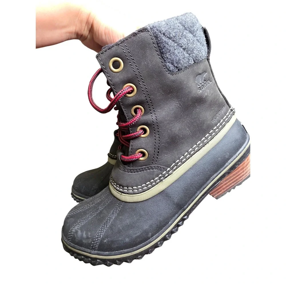 Sorel Slimpack Lace II Women's Size 9 Duck Boots Black NL2348-010 Snow Boots siz